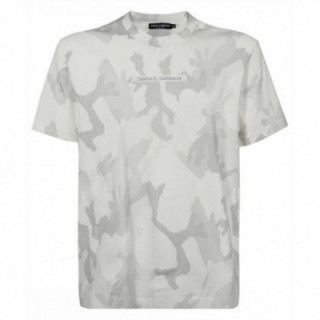 DOLCE & GABBANA T-SHIRT CAMOUFLAGE-WHITE