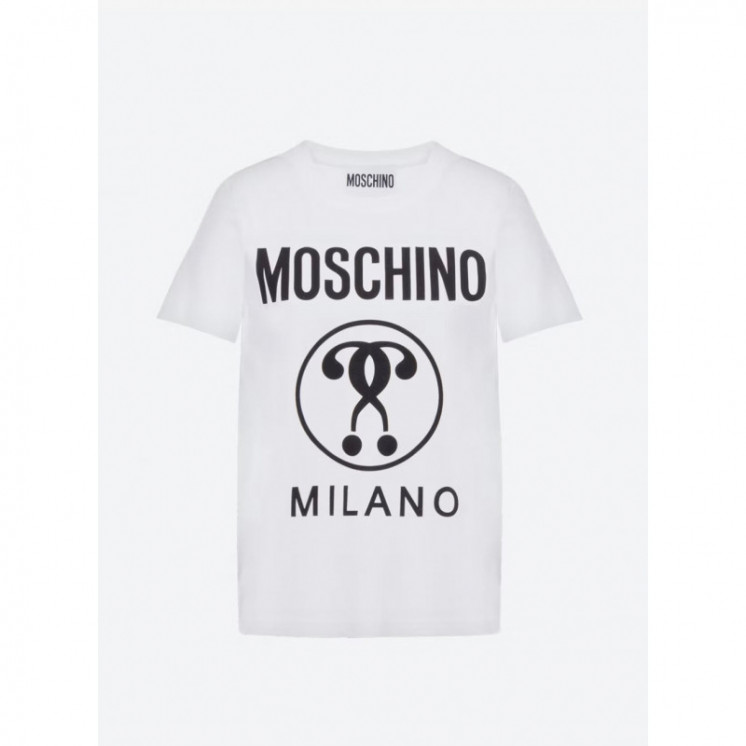 MOSCHINO T-SHIRT EN JERSEY DOUBLE QUESTION MARK